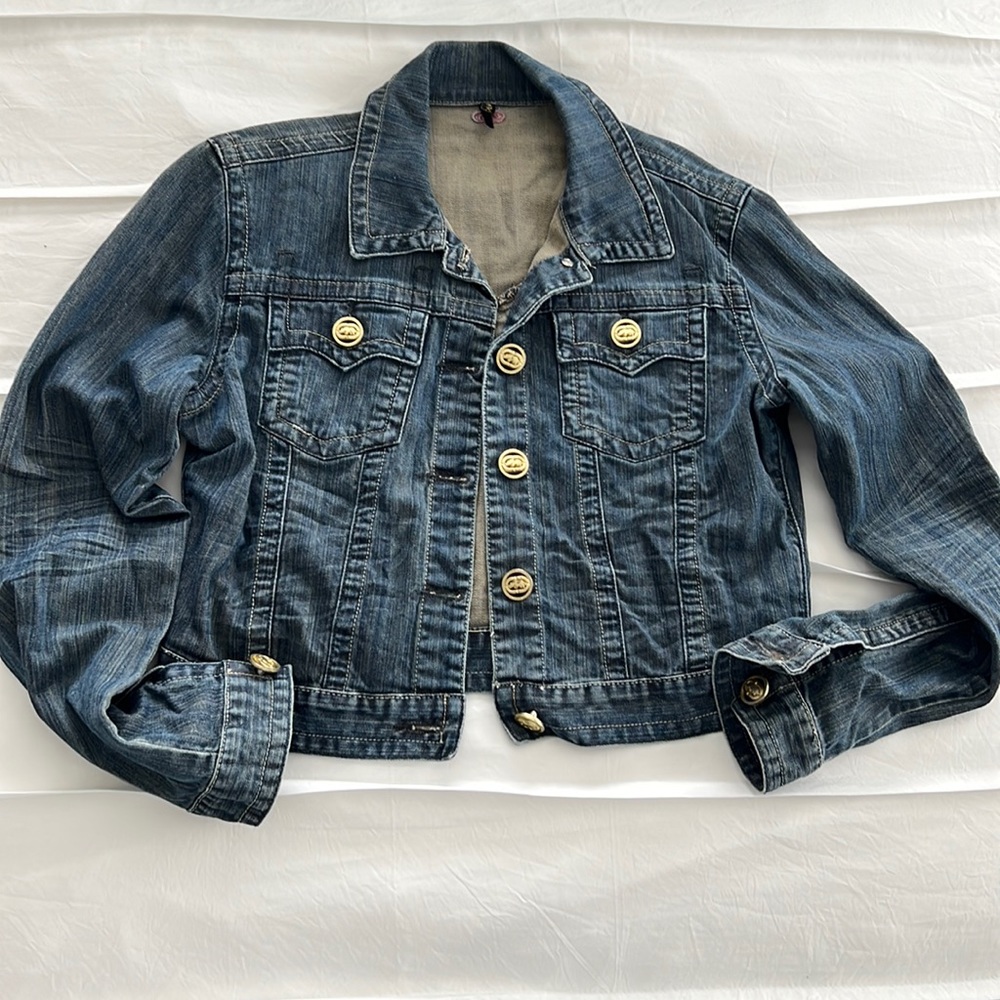 EckoRed cropped denim jacket like new condition